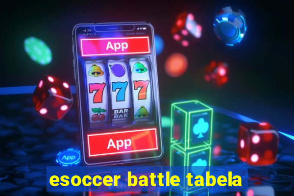 esoccer battle tabela